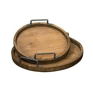 Wooden Food Carry Tray Created for Home Dining Celebrations Party Service <b>Breakfast</b> Arrangements and Beverage Presentation - Product Image 1