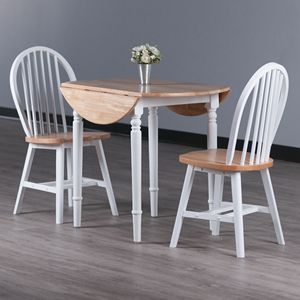 Sorella 3 pezzi tavolo da pranzo a goccia con Windsor sedie schema di colore bianco naturale per l'ambiente perfetto sala da pranzo - Product Image 4