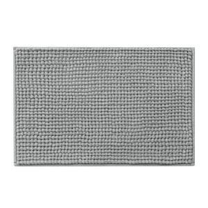 Rectangle Chenille Bath <b>Mat</b> Solid Color Non-Slip Rubber Backing Modern Style Home Use Medium Thickness Tufted Design - Product Image 4