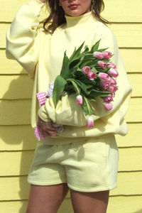 เสื้อสเวตเชิ้ตผู้ชายแบบสวมหัว คอวี ผ้าฟลีซ ลายเรียบ ระบายอากาศได้ดี เป็นมิตรกับสิ่งแวดล้อม แห้งเร็ว ผลิตจากโพลีเอสเตอร์/ผ้าฝ้ายผสม - Product Image 3