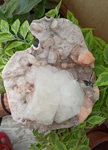 Hot Sale Bulk Natural Light Blue Apophyllite Cluster with Druzy and Huge Stilbite Formation <b>Ore</b> Specimen for Decoration Gift - Product Image 4