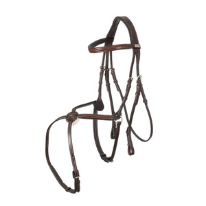 Luxury Handmade Leather English <b>Style</b> Horse Bridle Browband Customizable Color & Size 2x3x2m - Product Image 2
