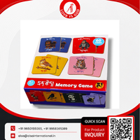 Cartes de jeu de mémoire pour enfants en gros, 60 cartes, jeu éducatif d'association d'animaux, impression personnalisée OEM ODM