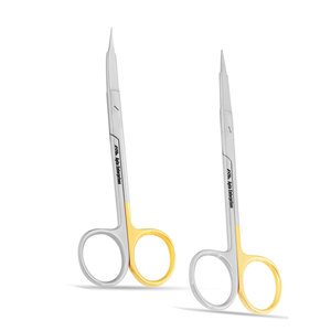 Juego de Tijeras Quirúrgicas Manuales de Alta Calidad con Certificación CE, Juego de Dos Tijeras de 13 cm con Hojas Dentadas Rectas y Curvas para un Corte Preciso - Product Image 3