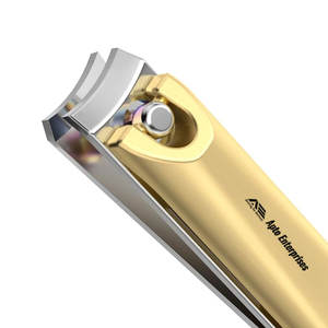 Juego de cortaúñas dorados, paquete de 2 cortaúñas de acero inoxidable afilado Premium con estuche de lata de viaje resistente - Product Image 3