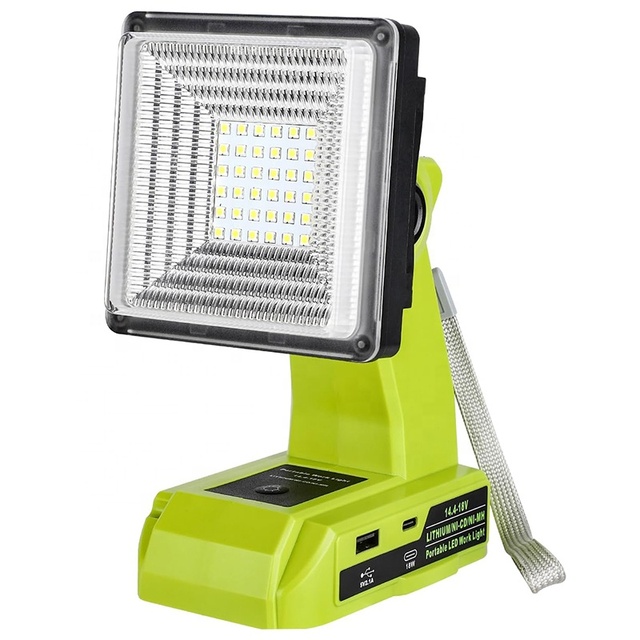1500LM LED Work Light for Ryobi 18V Battery 25W Cordless Portable Jobsite Light Outdoor Rechargeable Floodlight for Car Repair