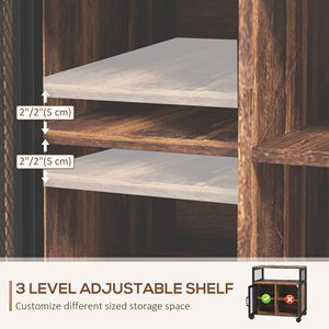 Soporte Móvil para Impresora de Estilo Industrial Rústico Marrón con Ruedas de Almacenamiento, Puertos de Carga USB y Enchufe para Escritorios de Computadora - Product Image 6