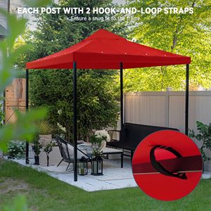 Gazebo e Pergola 1T Red Tent Top 10x10ft - Product Image 5