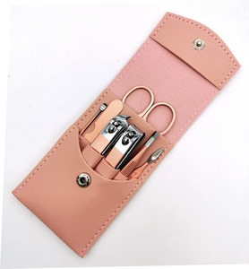 Ensemble de 7/12/16 pièces en acier inoxydable pour manucure et pédicure, comprenant coupe-ongles, cure-oreilles, ciseaux à ongles, finition or rose, pour ongles des pieds - Product Image 3