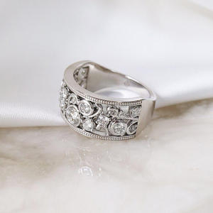 IGI Lab Grown Cut Diamond Vintage 14K oro amarillo hecho a mano Bar ajuste boda/aniversario anillo Unisex joyería fina fiestas - Product Image 3