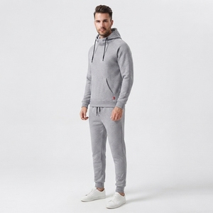 Ensemble sweat-shirt et pantalon de survêtement en coton mélangé personnalisé pour homme, décontracté, pour le sport, la gym et le quotidien - Product Image 4
