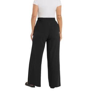 Women's Plus Size XL Boot Cut High Waist Soft <b>Stretch</b> Casual Pants 100% Cotton Breathable Quick Dry Drawstring Closure Loose Fit - Product Image 2