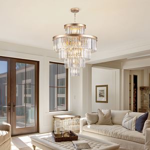 Golden Luxury Crystal Chandelier Modern W1340P188536 Pendant <b>Light</b> Fixture Dini <b>Dining</b> Room Chandeliers & Lighting - Product Image 1
