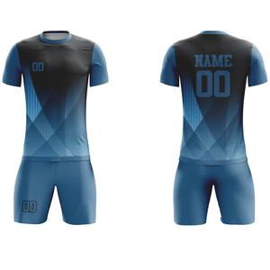 Uniforme de Fútbol Personalizado de Manga Corta, 100% Poliéster, Protección UV, Alta Calidad, Transpirable, Secado Rápido, Antibacterial, para Verano - Product Image 1
