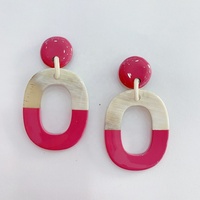 Boucles d'oreilles en corne de buffle laquée, bijoux de mode 2026 pour femmes, cadeau de fête