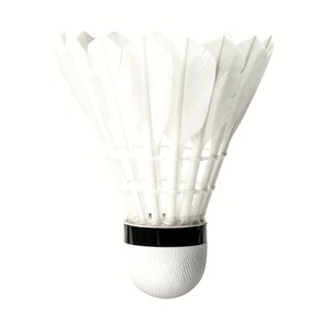 Volante de Bádminton Estándar de Plumas de Ganso con Cabeza de Corcho PU, Duradero, para Entrenamiento, Color Blanco - Product Image 2