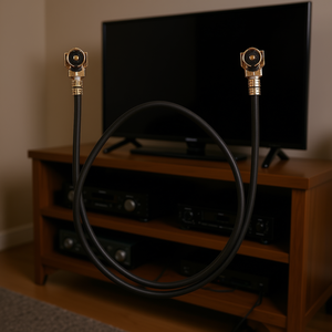 Cable de Antena Coaxial de 92 mm con Conectores Chapados en Oro para Transmisión de Señal de Audio y Video - Product Image 3