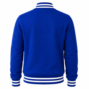 Veste universitaire bleu roi de haute qualité Cosh International, avec bordure blanche, coupe classique, décontractée, à un seul bouton, écologique et respirante - Product Image 5