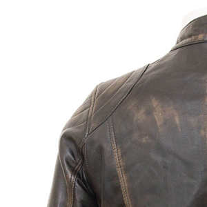 เสื้อแจ็คเก็ตหนังพรีเมียมสำหรับผู้ชายสำหรับฤดูหนาว |   เสื้อแจ็คเก็ตคอตั้งแบบมีซิป ระบายอากาศ กันน้ำ กันลม ราคาสมเหตุสมผล - Product Image 4