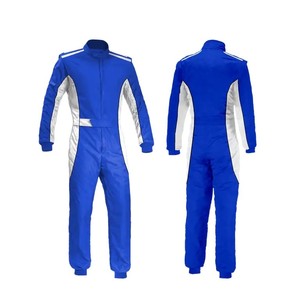 Traje de Carreras de Poliéster para Hombre, Manga Larga, Bloques de Color Azul y Blanco, Secado Rápido, Impermeable, Transpirable, para Motociclismo y Automovilismo - Product Image 3