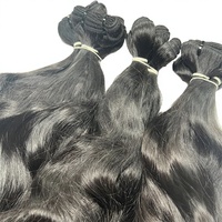 Cheveux Européens de Luxe Non-Remy, Couleur Naturelle Brute, Non Traités, 100% Humains, Paquets à Double Trame Faits à la Machine pour Tissage, 24 pouces étirés