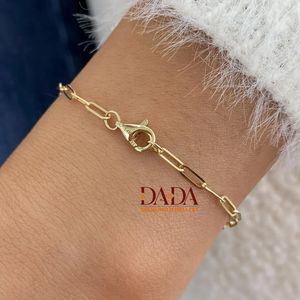 Bracelet chaîne trombone en diamant de laboratoire taille marquise remarquable pour femme, bijou fin solitaire élégant, bracelet minimaliste - Product Image 5