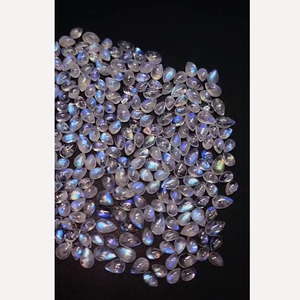 670 pièces de pierres de lune arc-en-ciel naturelles, cabochons en forme de poire 6x4 7x5 8x6 9x7mm, lot de 760 carats, Iroc Sales, haute qualité, 91,2 $ US - Product Image 1