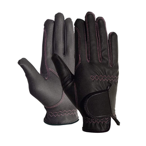 Guantes de equitación con logotipo y color personalizados, con palma de cuero transpirable y antideslizante para equitación. - Product Image 1