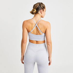 Nouvel Arrivage Ensemble de Yoga et Fitness pour Femme Respirant Effet Délavé Taille Mi-Haute Sans Couture Sans Manches Strass Grande Taille 2 Pièces - Product Image 4