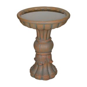 Abbeveratoio per Uccelli su Piedistallo in Cemento, Altezza 22 Pollici, Decorazione da Giardino per Esterni, Cortile e Patio - Product Image 5