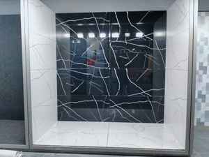 Diseño de mármol Statuario Carrara 600x1200mm GVT PGVT, baldosa vitrificada esmaltada, baldosa de porcelana con aspecto de mármol de diseño, para interiores modernos. - Product Image 5