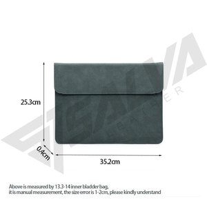 Funda para Portátil de Piel Sintética, Color Marrón Sólido, Sin Cierre de Cremallera, Compartimento para Ordenador, Estilo Casual, Unisex - Product Image 5