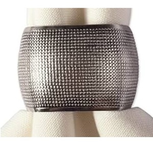 <b>Wedding</b> Dinner Table Top Decoration Embossed Design Rounded Napkin Ring Brass Metal Antique Finishing <b>Tissue</b> Holder Ring - Product Image 2