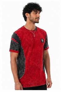 Camiseta de Algodón Grueso para Hombre, Lavada con Ácido, con Logotipo Personalizado, Nuevo Diseño, Corte Regular, Estampada, Lisa - Product Image 5