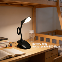 Lampe de lecture à clipser la plus vendue, lampe de lecture rechargeable, lampe de chevet, lampe de lecture rechargeable à 5 LED sans batterie