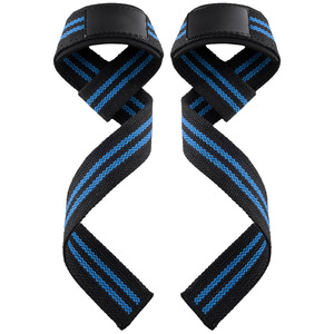 Sangles de levage de poignet en néoprène personnalisées pour soulevé de terre, powerlifting, entraînement fitness, design à deux bandes, antidérapantes, réglables, unisexe - Product Image 3
