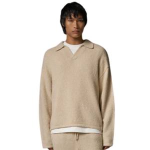 Polo de Manga Larga de Punto Bouclé, Suave y Cómodo, Ideal para Uso Casual y Ajuste Confortable - Product Image 6