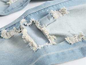 กางเกงยีนส์เดนิมทรงสลิมฟิตสำหรับผู้ชาย เหมาะสำหรับตั้งแคมป์ ทำงานกลางแจ้ง กันน้ำ ผลิตจากโพลีเอสเตอร์ เหมาะสำหรับเดินป่า - Product Image 4