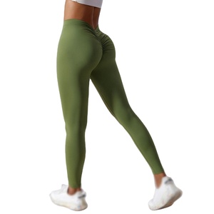 Leggings de fitness de yoga à séchage rapide pour femmes Yogawear doux et extensible Compression dos V Cut Scrunch Tie Dye Yoga Leggings - Product Image 3