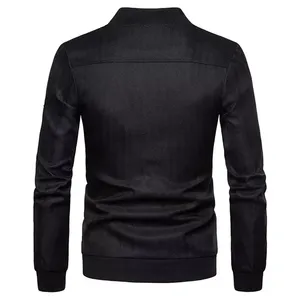 Chaqueta Bomber de Lona Ligera para Hombre, Estilo Moderno, Corte Ajustado, Ropa Exterior Informal de Moda, Multicolor, Fibra de Bambú en la Parte Delantera, Todas las Tallas - Product Image 4