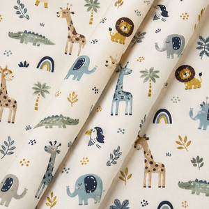 Tela de sarga 100% algodón ecológica con estampado ecológico de caballo Dala escandinavo, textil con dibujos animados para ropa de bebé y ropa infantil. - Product Image 2