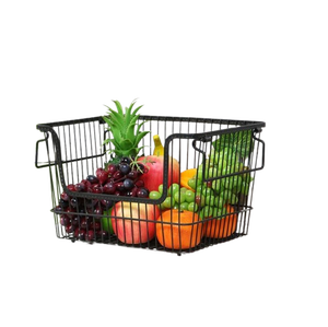 Modern Metal <b>Wire</b> Storage <b>Basket</b> with Handles Circle Shape Multi-Purpose Neatening Organizer Strong Iron <b>Wire</b> <b>Basket</b> - Product Image 6