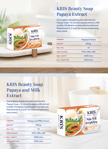 Jabón de Belleza Kris, Venta Directa de Fábrica, Jabón en Barra de Frutas de Alta Calidad con Extracto de Papaya para Lavado Corporal - Product Image 3