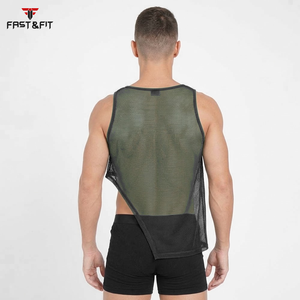 Wholesale Custom <b>Men</b> Summer <b>Mesh</b> Gym Tank <b>Top</b> High Quality Sleeveless Quick Dry Breathable Eco-Friendly Basketball Training - Product Image 5