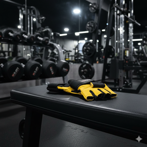 Rexfit Half <b>Finger</b> Mesh Gym Gloves Yellow Black Adjustable Hook Loop Wrist <b>Strap</b> Weight Lifting Unisex Fitness Gloves Outdoor - Product Image 3