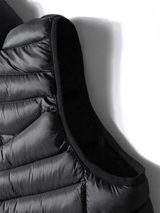 Veste polaire d'hiver sans manches personnalisée 2026 pour homme, coupe ajustée décontractée, épaisse, avec col montant, respirante, imperméable et réversible - Product Image 6