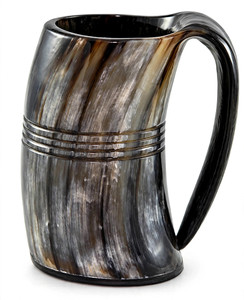 Mug en corne naturelle artisanal avec motif de bateau viking sculpté, style médiéval vintage, tasse à boire, cadeau, décoration - Product Image 6