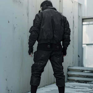เสื้อแจ็คเก็ตเทคแวร์ผู้ชายแบบสั่งทำพิเศษ หลายกระเป๋า ฟังก์ชั่นหลากหลาย สไตล์สตรีทแวร์ เออร์เบิน บอมเบอร์แจ็คเก็ต ยูทิลิตี้ วินด์เบรกเกอร์ คาร์โก้ เสื้อคลุมกันลม - Product Image 4