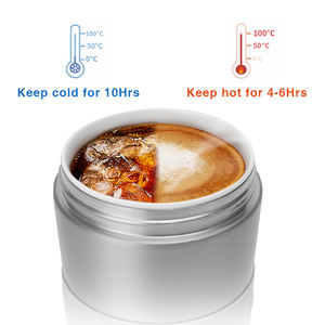 Bouteille isotherme moderne à double paroi en acier inoxydable SUS 304 de 20 oz/600 ml avec revêtement en porcelaine, couvercle 2-en-1 et paille pour Bubble Tea - Product Image 4