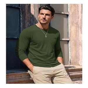 บังกลาเทศผลิตเสื้อยืดคอกลมแฟชั่นสำหรับผู้ชาย เสื้อยืดแขนยาวลำลองทันสมัยสำหรับผู้ชาย จากบังกลาเทศ - Product Image 4